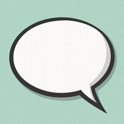 Empty speech bubble illustration
