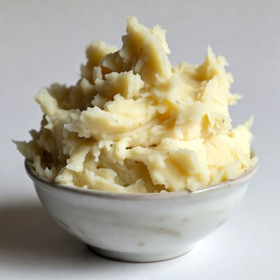 Mashed Potatoes in White Bowl