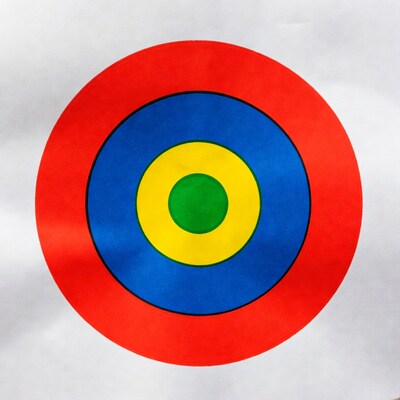 Colorful Target on White Background