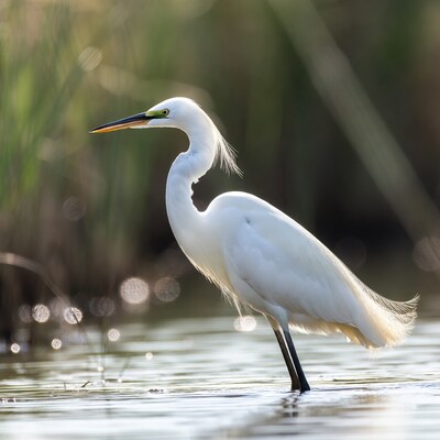 Great Egret standing in water