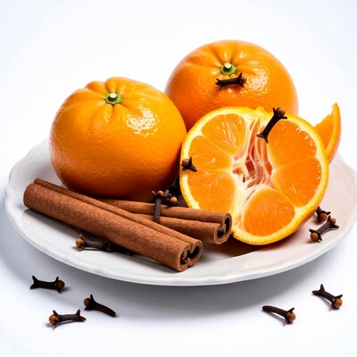 Oranges with Cinnamon Sticks Cloves