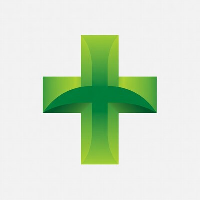 Green medical cross icon