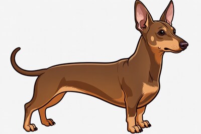 Brown Dachshund Dog Illustration