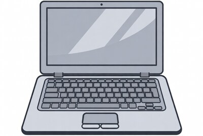 Open Laptop Illustration