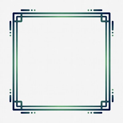 Green Geometric Border Frame