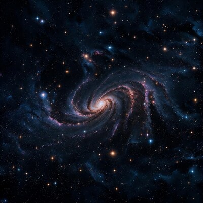 Spiral Galaxy in Starry Space
