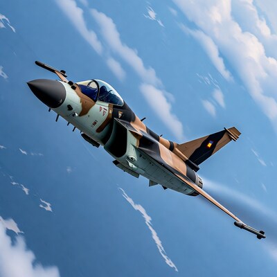 Romanian F-16 fighter jet flying