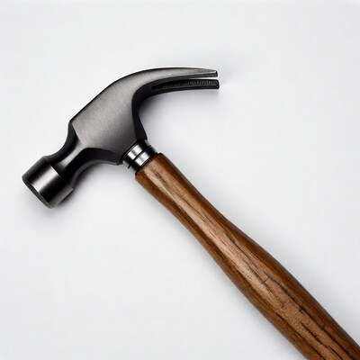 Claw hammer on white background