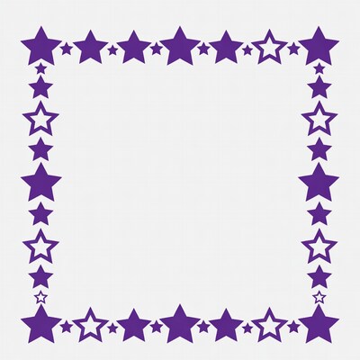 Purple Star Border Frame