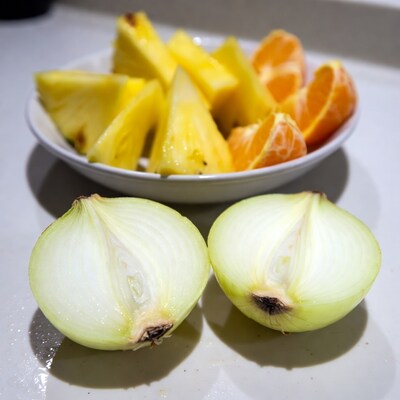 Pineapple, Oranges, and Sliced Onions