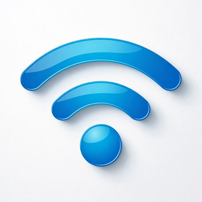 Blue WiFi Symbol Icon