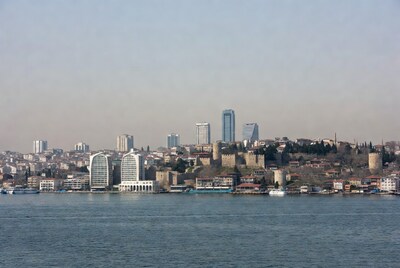 Istanbul skyline with Galata Tower over Bosphorus