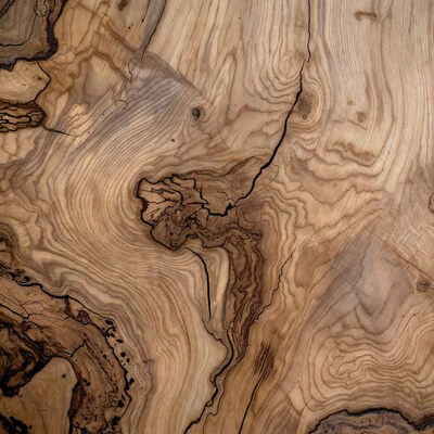 Closeup of burl wood grain