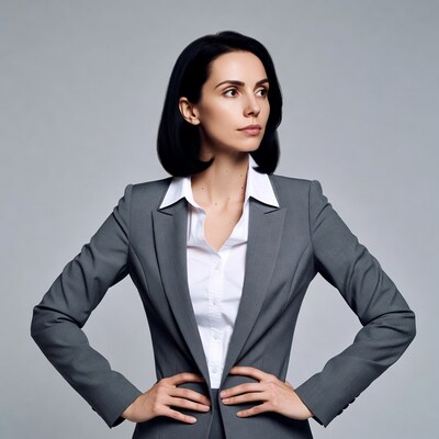 Business woman with hands on hips