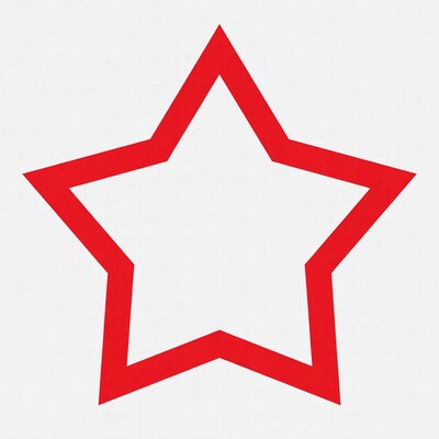 Red Outline Star