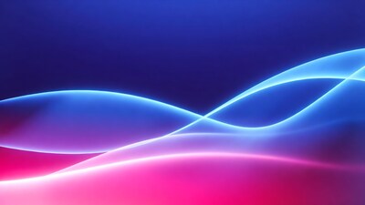 Blue Pink Glowing Abstract Waves