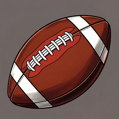 Brown football illustration