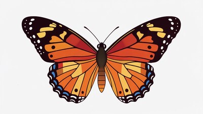 Colorful Monarch Butterfly Illustration