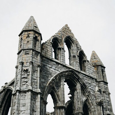 Gothic Stone Abbey Ruins