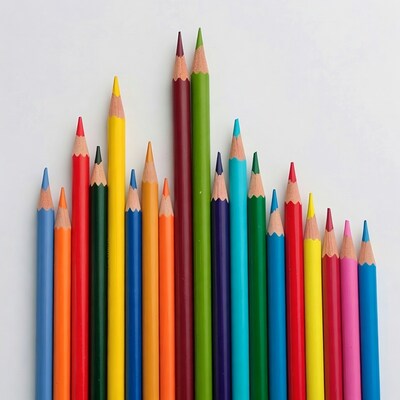Colorful Pencils Arranged in Graph