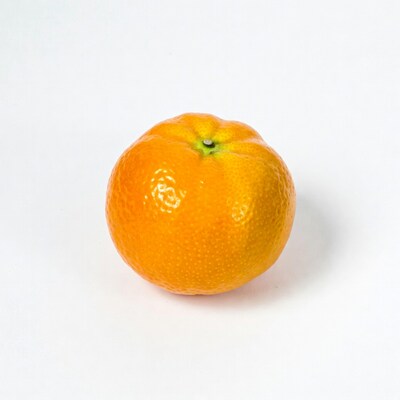 Fresh Tangerine on White Background