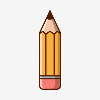 Yellow pencil with eraser