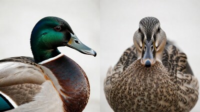 Male and Female Mallard Ducks