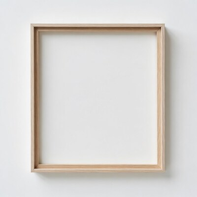 Empty Oak Wood Picture Frame