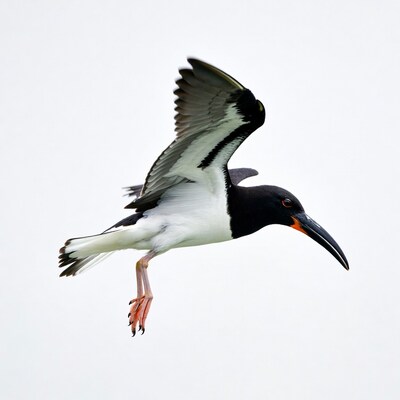 Black-winged Stilt Flying Isolated