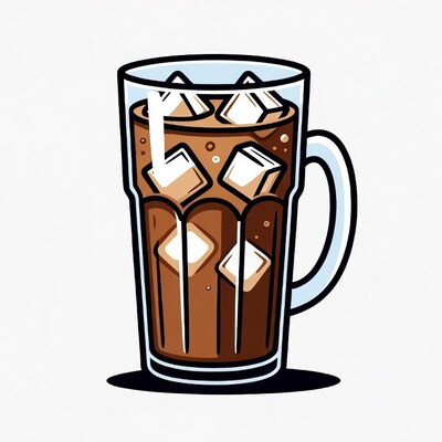Iced Cola Glass Illustration
