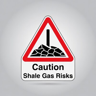 Caution Shale Gas Risks Warning Sign