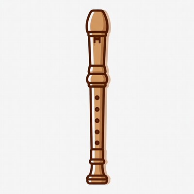 Recorder musical instrument illustration