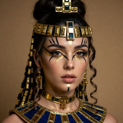 Woman in Egyptian Cleopatra costume