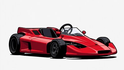 Red Race Car Illustration