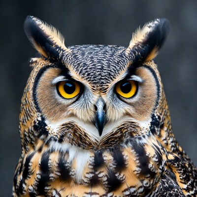 Great Horned Owl close-up