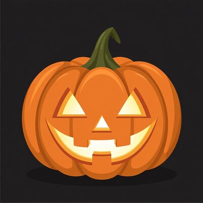 Smiling Jack-o-Lantern Pumpkin