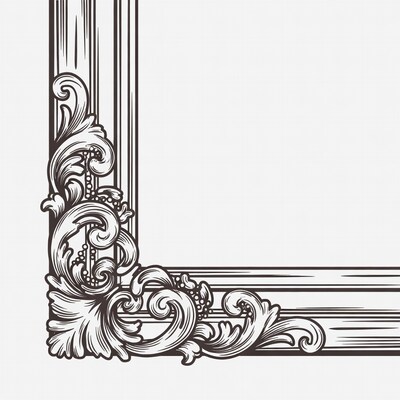 Ornate Vintage Picture Frame Illustration