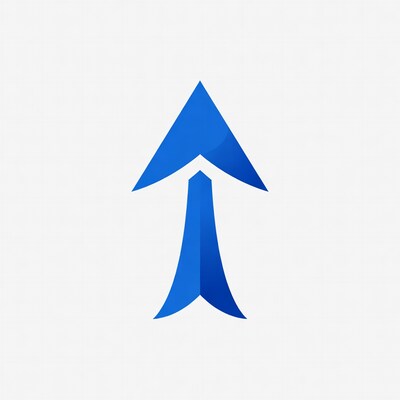 Blue upward arrow icon