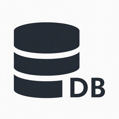 Black Database Icon DB