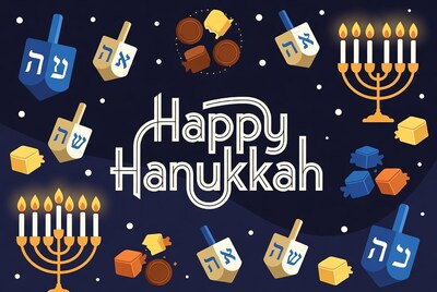 Happy Hanukkah illustration