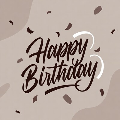 Happy Birthday with confetti