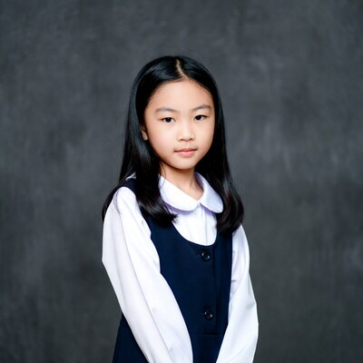 Asian girl in school uniform