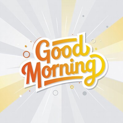Good Morning text illustration