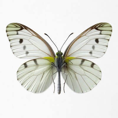 White butterfly with yellow spots