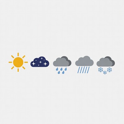 Weather Icons Sunny Cloudy Rain Snow