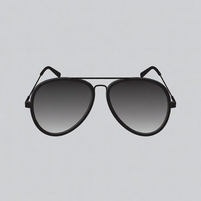 Aviator Sunglasses on Gray Background