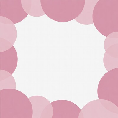 Pink Bubble Border Frame
