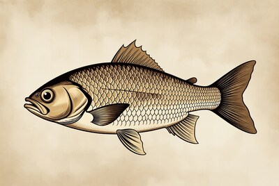 Illustrated Common Carp Fish