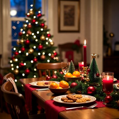 Festive Christmas Dinner Table