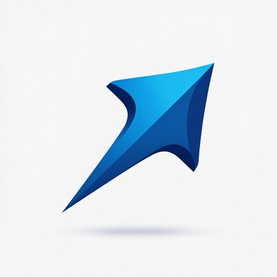 Blue 3D Arrow Icon